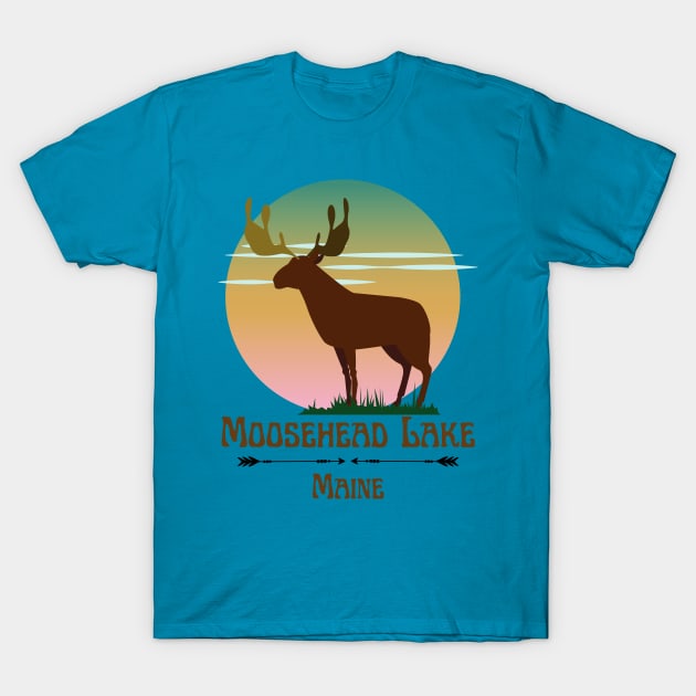 Moosehead Lake Maine T-Shirt by JT Hooper Designs